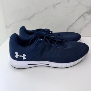 Under Armour Mens Micro G Pursuit Sneaker Sz 15 Active Workout Knit Textile Blue